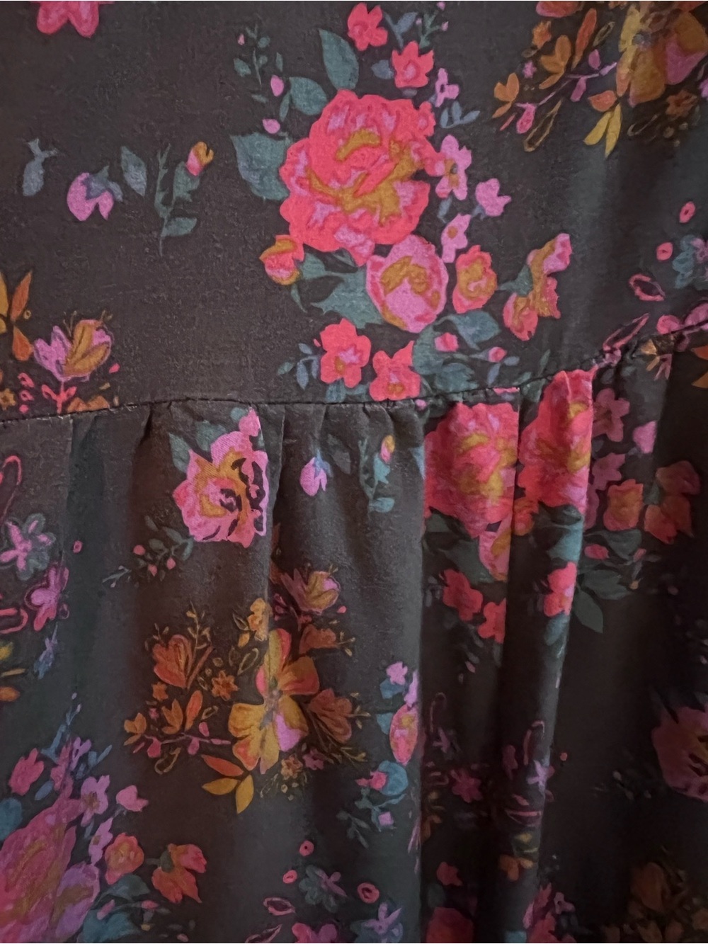 Natural life Floral Wide-Leg Jumpsuit with Pink & Orange Blooms. NWOT size XS - Picture 7 of 7